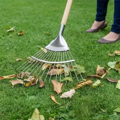 Kent & Stowe Stainless Steel Long Handled Lawn & Leaf Rake 5 Kent & Stowe Stainless Steel Long Handled Lawn & Leaf Rake -Outdoor Garden Care 1002010 2