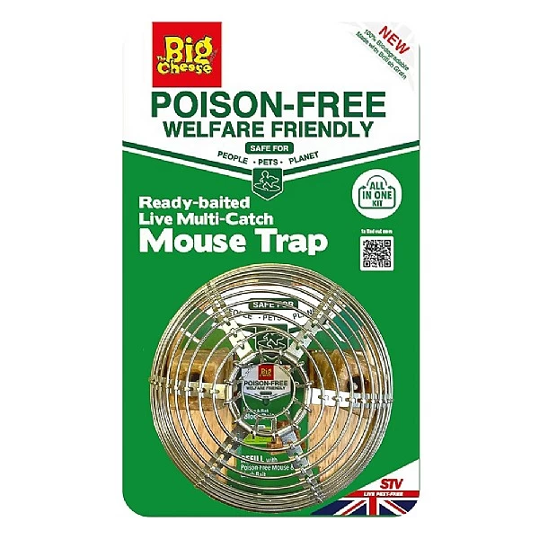 The Big Cheese Ready-Baited Multi-Catch Live Mouse Trap (2 Colours) 1 The Big Cheese Ready-Baited Multi-Catch Live Mouse Trap (2 Colours)