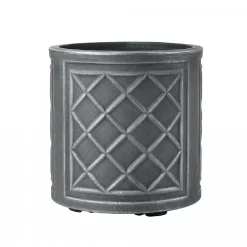 Stewart Garden 32cm Lead Effect Round Planter - Pewter