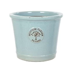 Woodlodge Edwardian Green Crackle Glaze Planter